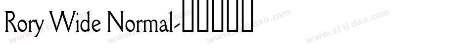 Rory Wide Normal字体转换